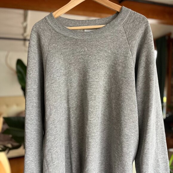 Vintage Heather Grey Fruit of the Loom Raglan Sweatshirt - Picture 1 of 7